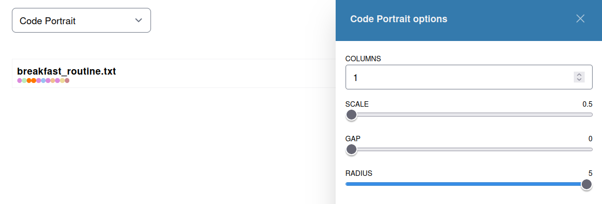 code portrait example 2
