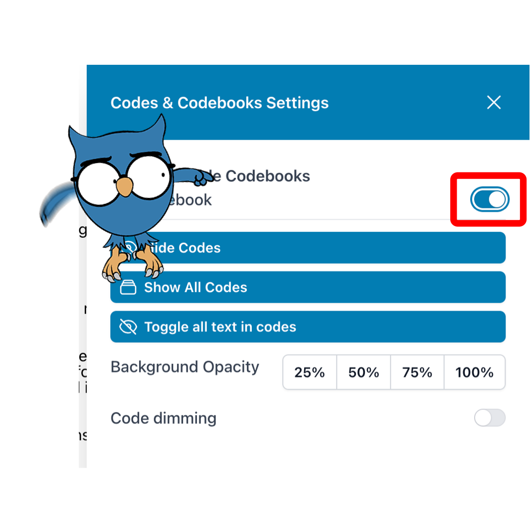 Activating a codebook