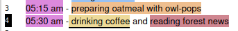 notes in selections editor