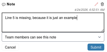 add note form