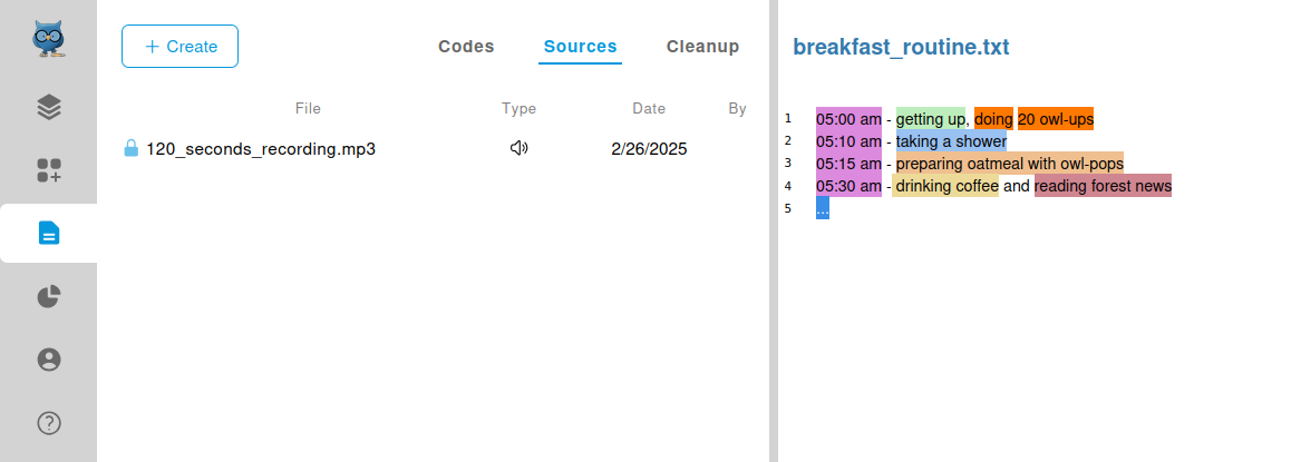 other sources tab