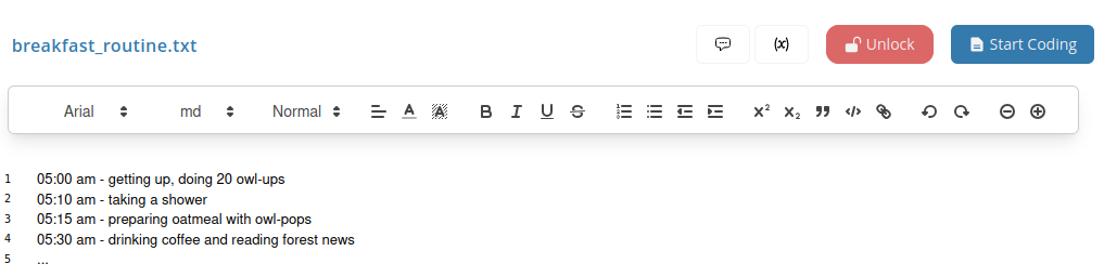 variables trigger button